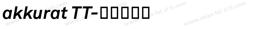 akkurat TT字体转换